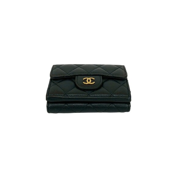 CHANEL Black Caviar Leather Logo Wallet - Picture 6 of 10